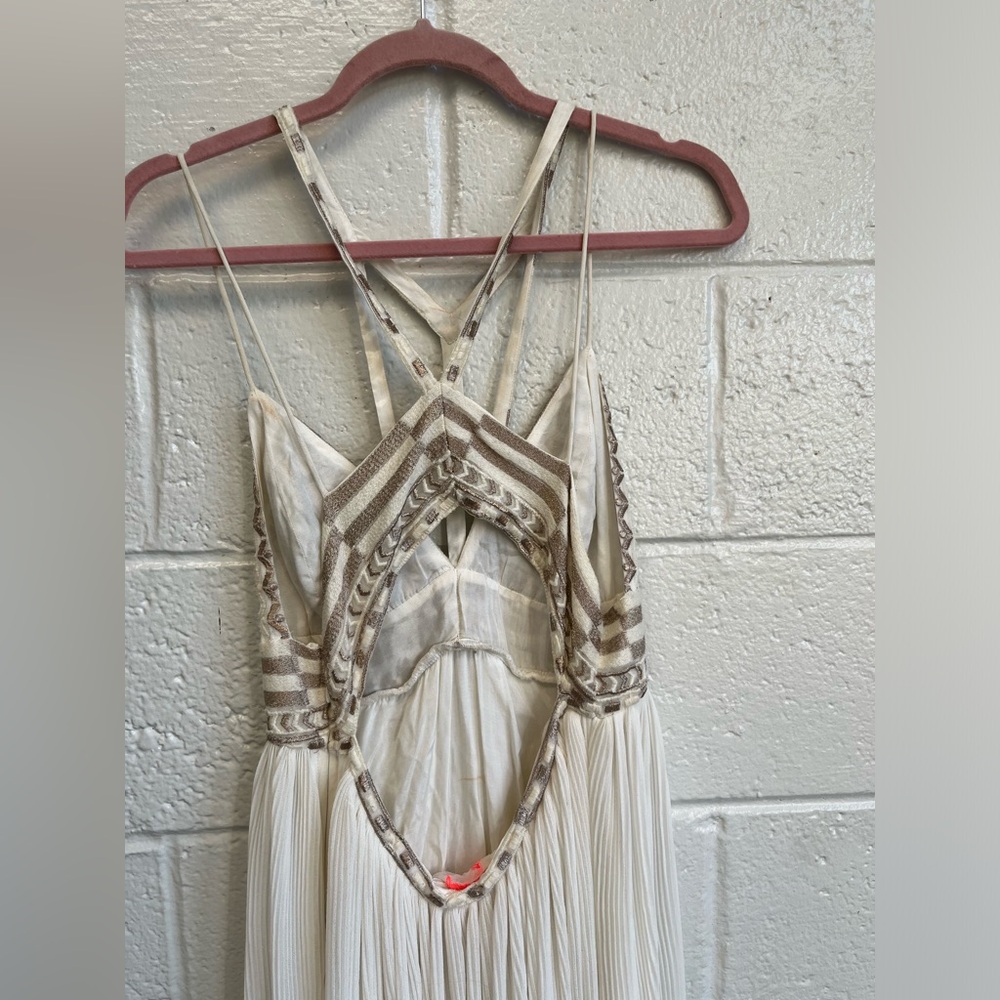 Free People Sacred Geometry Maxi‎ Dress in Ivory Combo Sz. 10 - Picture 8 of 12